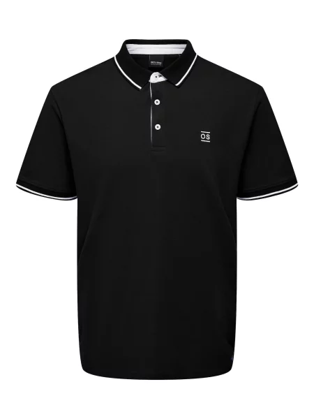 Only & Sons Tricou FLETCHER negru alb