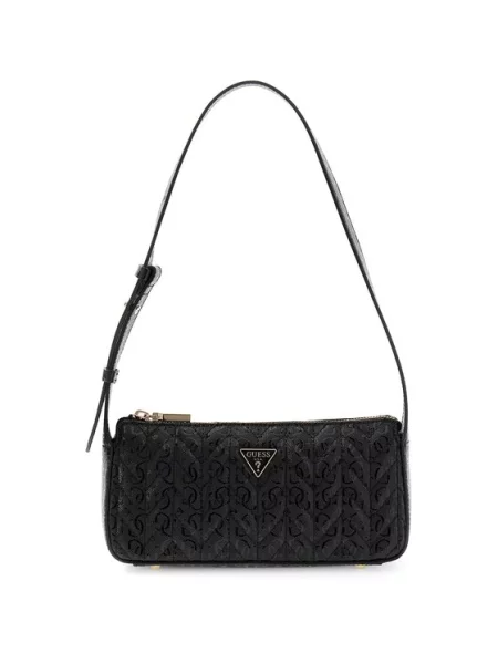 Τσάντα Guess Stacey Mini μαύρο