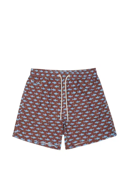 Slip de baie Mc2 Saint Barth cu imagine cu cordon maro