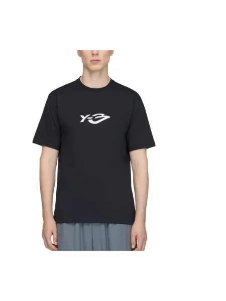 Krótka koszulka Adidas z krótkim rękawem z logo czarna