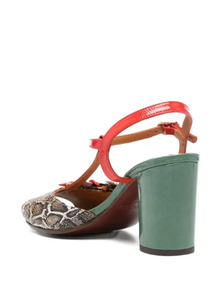 Sandale Chie Mihara din piele cu model floral maro