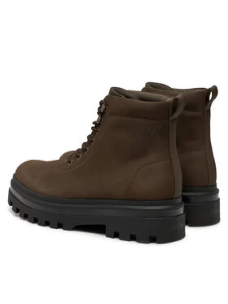 Calvin Klein Jeans Pohodni čevlji Lugged Laceup Boot Oxf Hiking Nb rjava