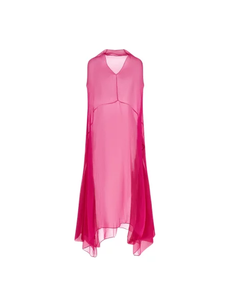 Sukienka koszulowa Dries Van Noten do kolan garniturowa szara