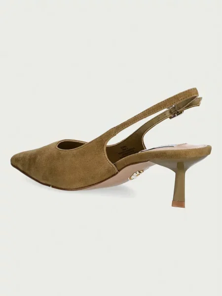Velúr tűsarkú félcipő Steve Madden zöld