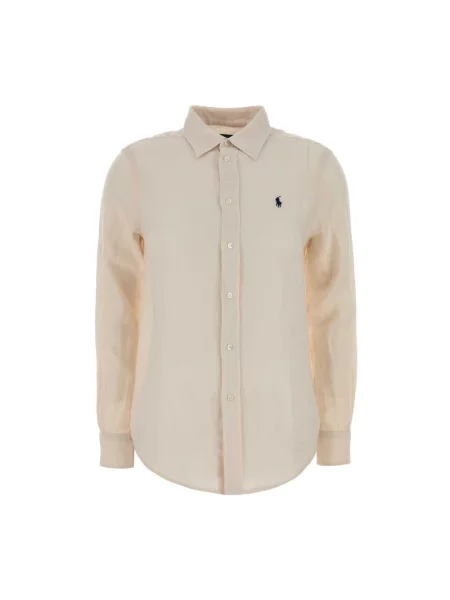 Lniana koszula Polo Ralph Lauren beżowa