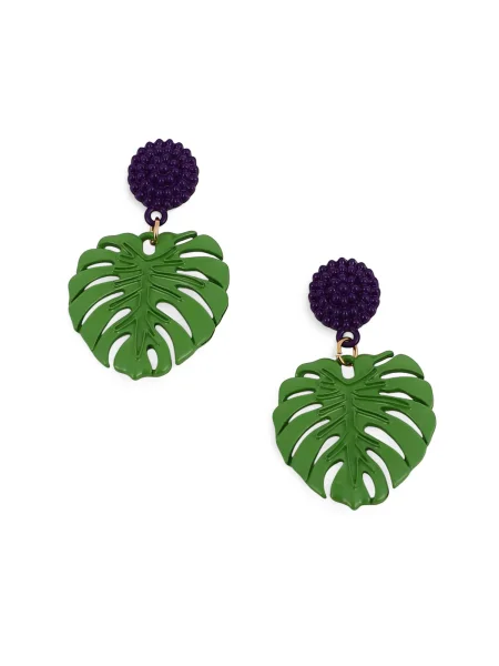 SOHI Uhani Nysa / temno liila zelena