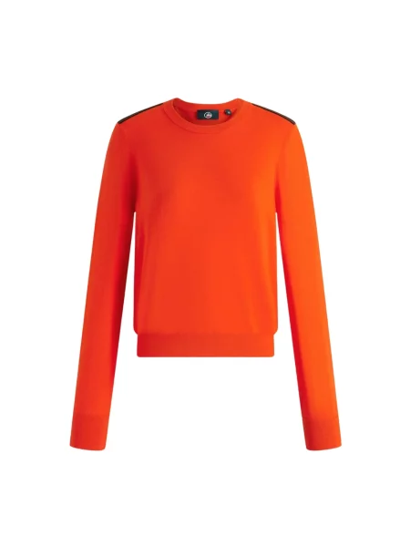 Sweter wełniany Fusalp pomarańczowy