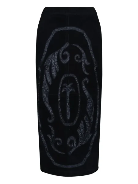 Spódnica skórzana Johanna Ortiz do kolan czarna