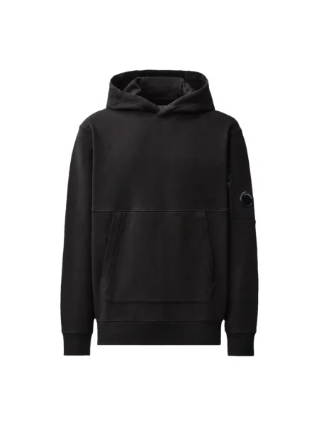 Lniana bluza z kapturem C.p. Company czarna