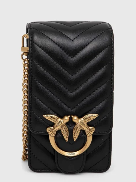 Kožená kabelka Pinko černá