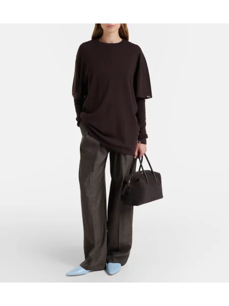 Tricou Extreme Cashmere din cașmir maro