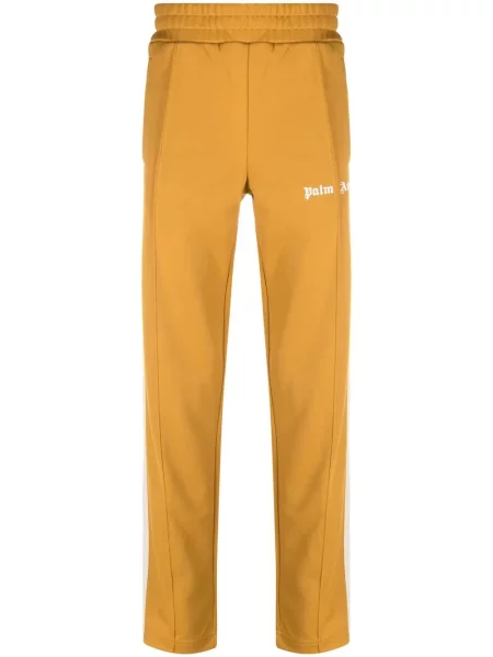 Pantaloni Palm Angels cu imagine galben