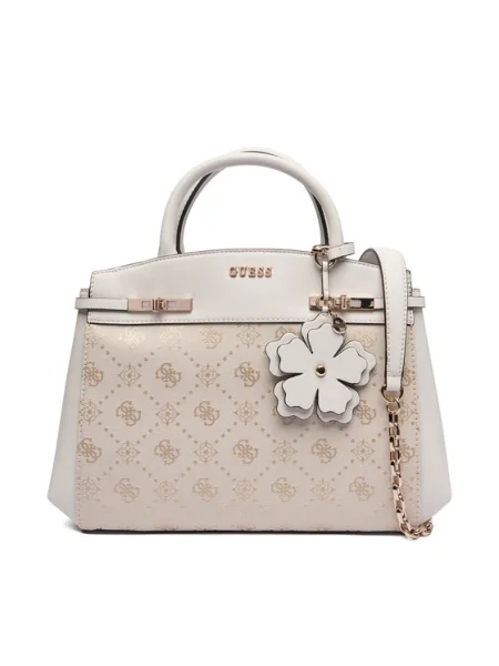 Guess Дамска чанта Melinda Екрю