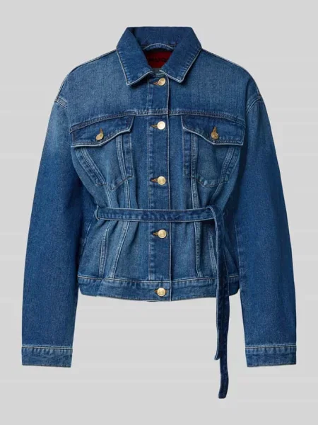 Kurtka jeansowa o kroju regular fit z czystej bawełny model ‘GIZZIE’ Hugo niebieska