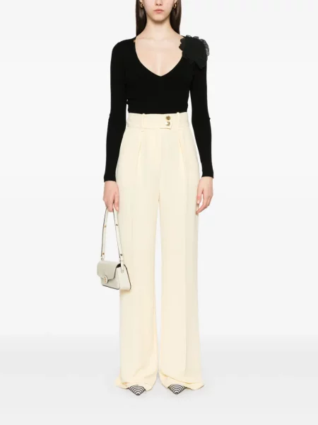 Top Elisabetta Franchi cu model floral negru
