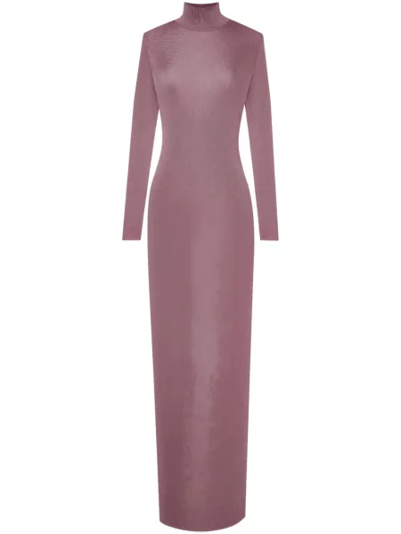 Długa sukienka maxi Saint Laurent garniturowa różowa