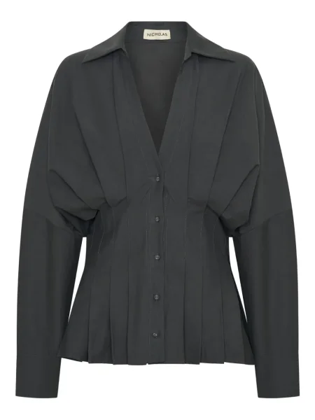 Koszula Nicholas plisowana szara