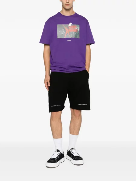 Tricou Throwback cu imagine violet