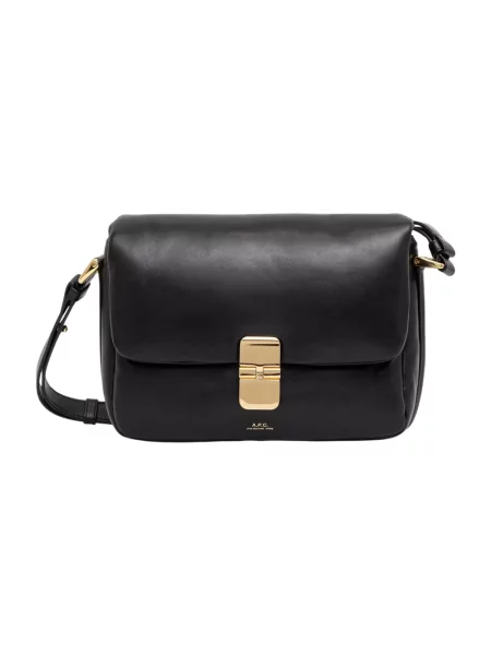 A.P.C. torebka crossbody skórzana sac grace soft czarna