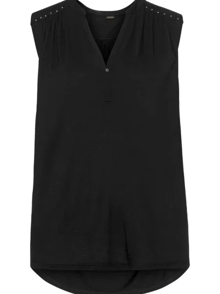 LASCANA Bluză Silver Stud' negru