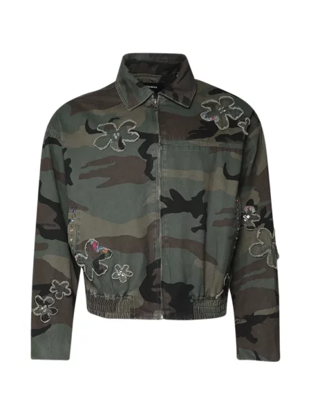 Geacă bomber Nahmias cu model floral verde