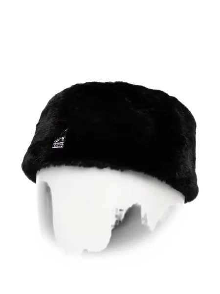 Szőrös sapka Kangol autogrammal fekete