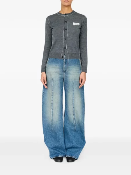 Вълнена жилетка Mm6 Maison Margiela сиво