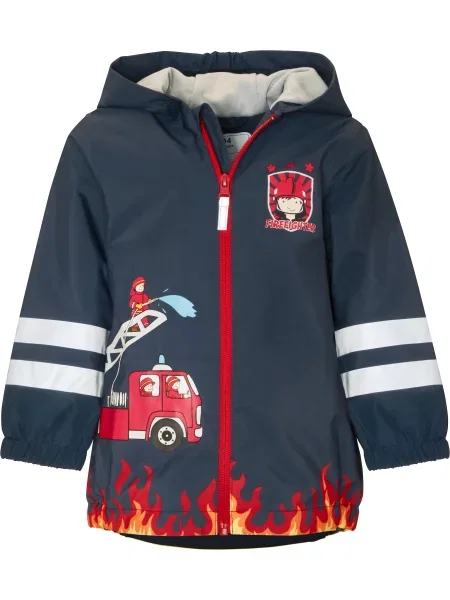 PLAYSHOES Geacă funcțională FEUERWEHR albastru marin / portocaliu / roșu negru