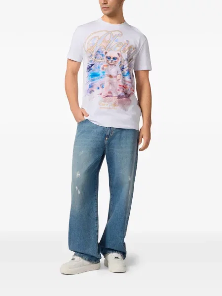 Tricou Philipp Plein alb