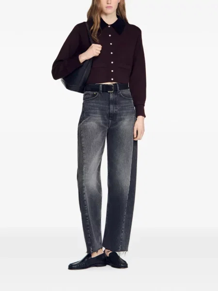 Gulerat decupat cardigan Sandro violet