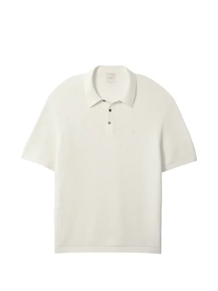 Scurt tricou polo Calvin Klein tricotate alb