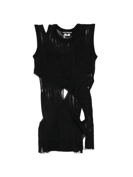 Top Junya Watanabe zdrențuiți negru