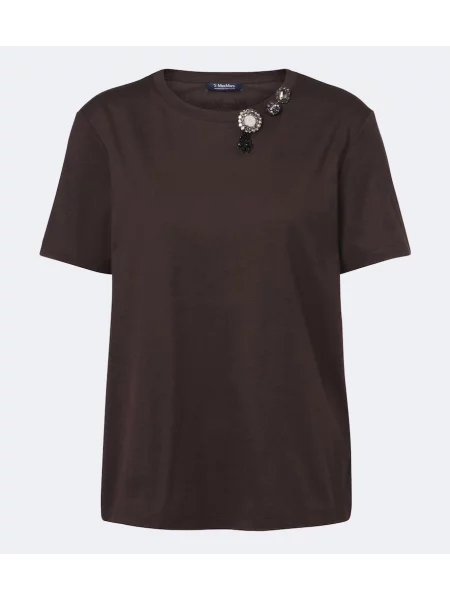 Tricou 's Max Mara din jerseu maro