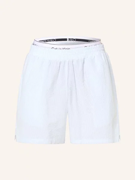 Calvin Klein Spodnie Do Spania Seersucker blau białe