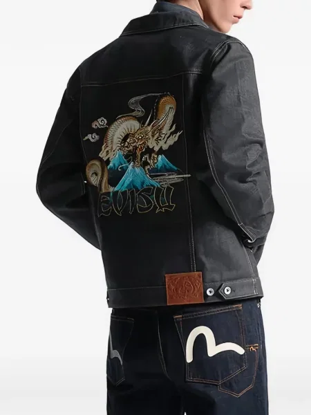 Geacă de blugi Evisu albastru