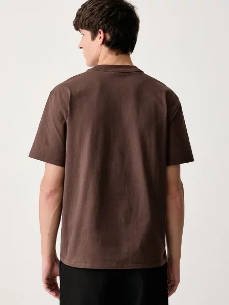HUGO T-Shirt Dapolino Czarny brązowa