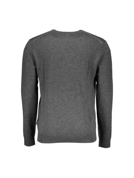 Dzianinowy sweter Napapijri z długim rękawem szary