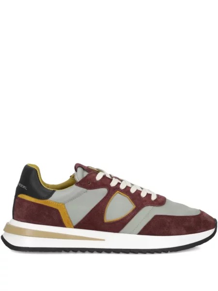 Sneakerși Philippe Model Paris din piele de căprioară roșu