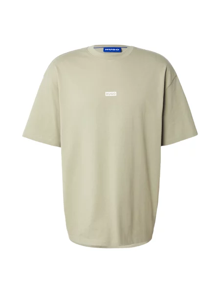 HUGO Tricou Nalono bej închis alb