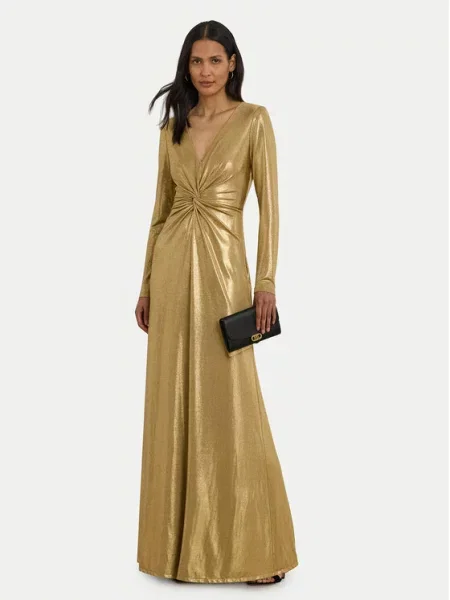 Večerní šaty LAUREN RALPH LAUREN zlaté