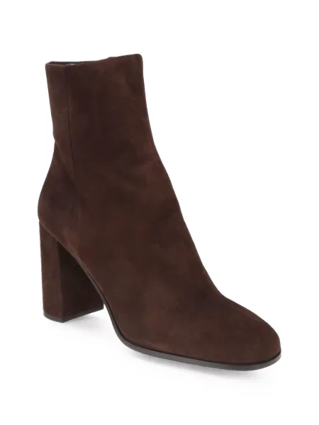 Botine Prada din piele de căprioară maro