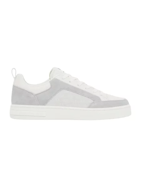 Sneakersy Armani Exchange skórzane z logo białe