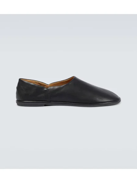 Chiloți The Row din piele slip-on negru