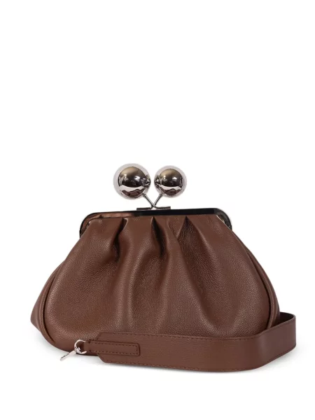 Geantă de călătorie Weekend Max Mara din piele maro
