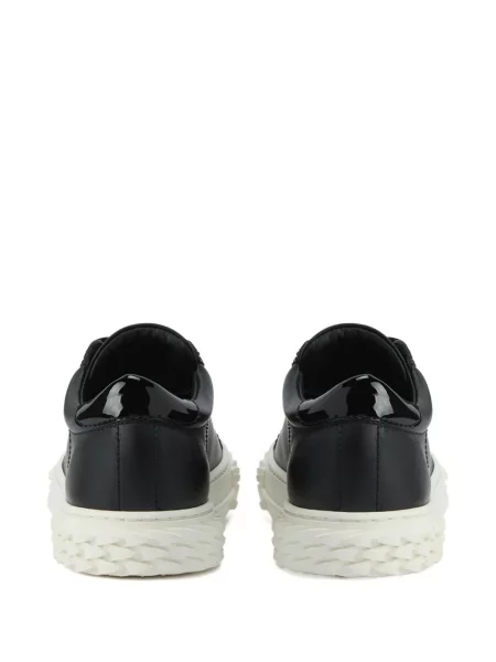 Кожени маратонки Giuseppe Zanotti с връзки черно
