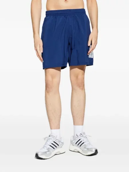 Ριγέ τένις μπλούζα Adidas με αυτόγραφο μαύρο