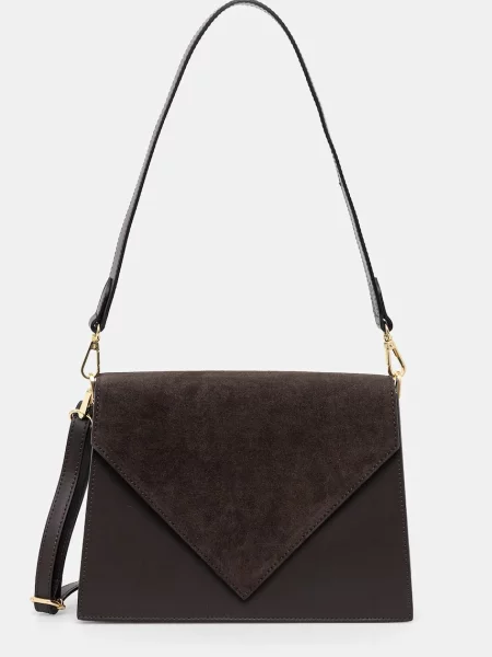 Кожена чанта Answear Lab кафяво