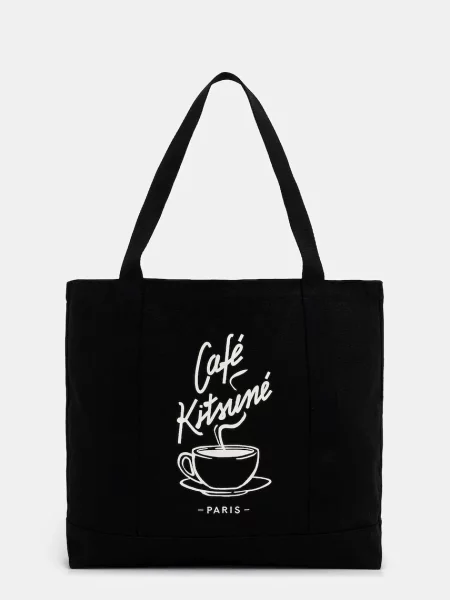 Τσάντα Café Kitsuné Coffee Cup Tote μαύρο