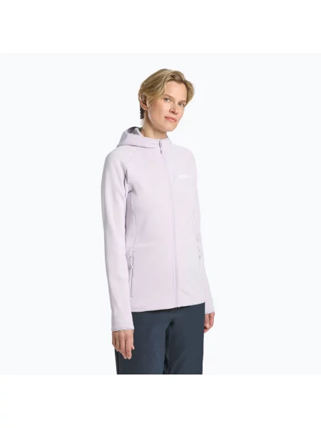 Mikina Jack Wolfskin Baiselberg Hooded FZ pale lavendar růžová