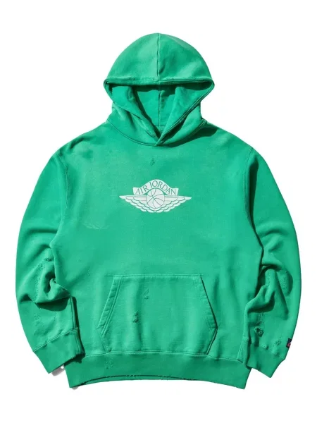 Суичър с качулка Jordan зелено